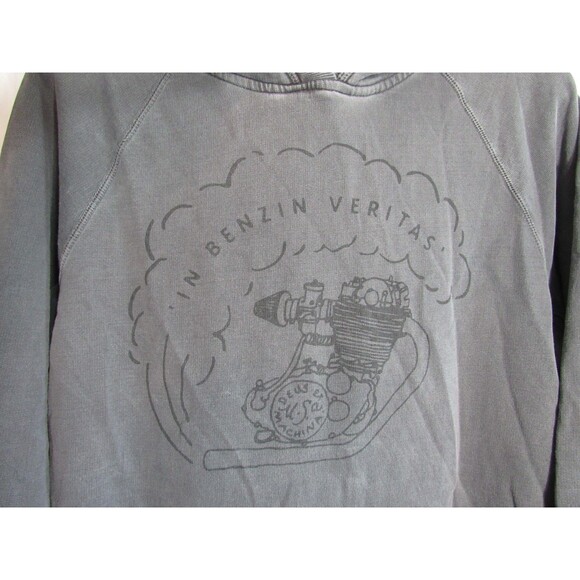 Deus Ex Machina Gray Long Sleeve Hoodie Size Medium EUC - Picture 3 of 4